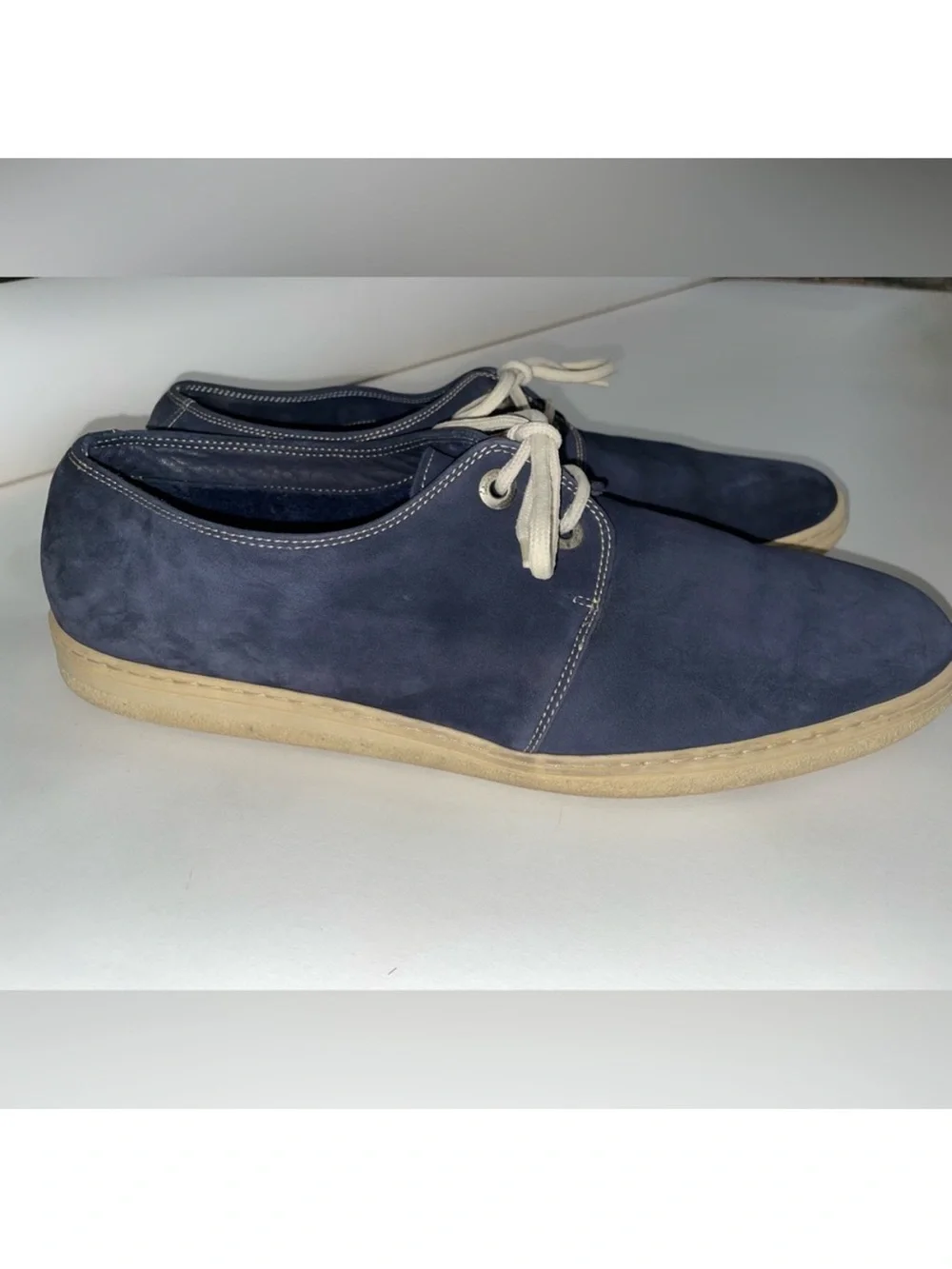 Salvatore Ferragamo Blue Suede Sneakers Derby 12 D⁠